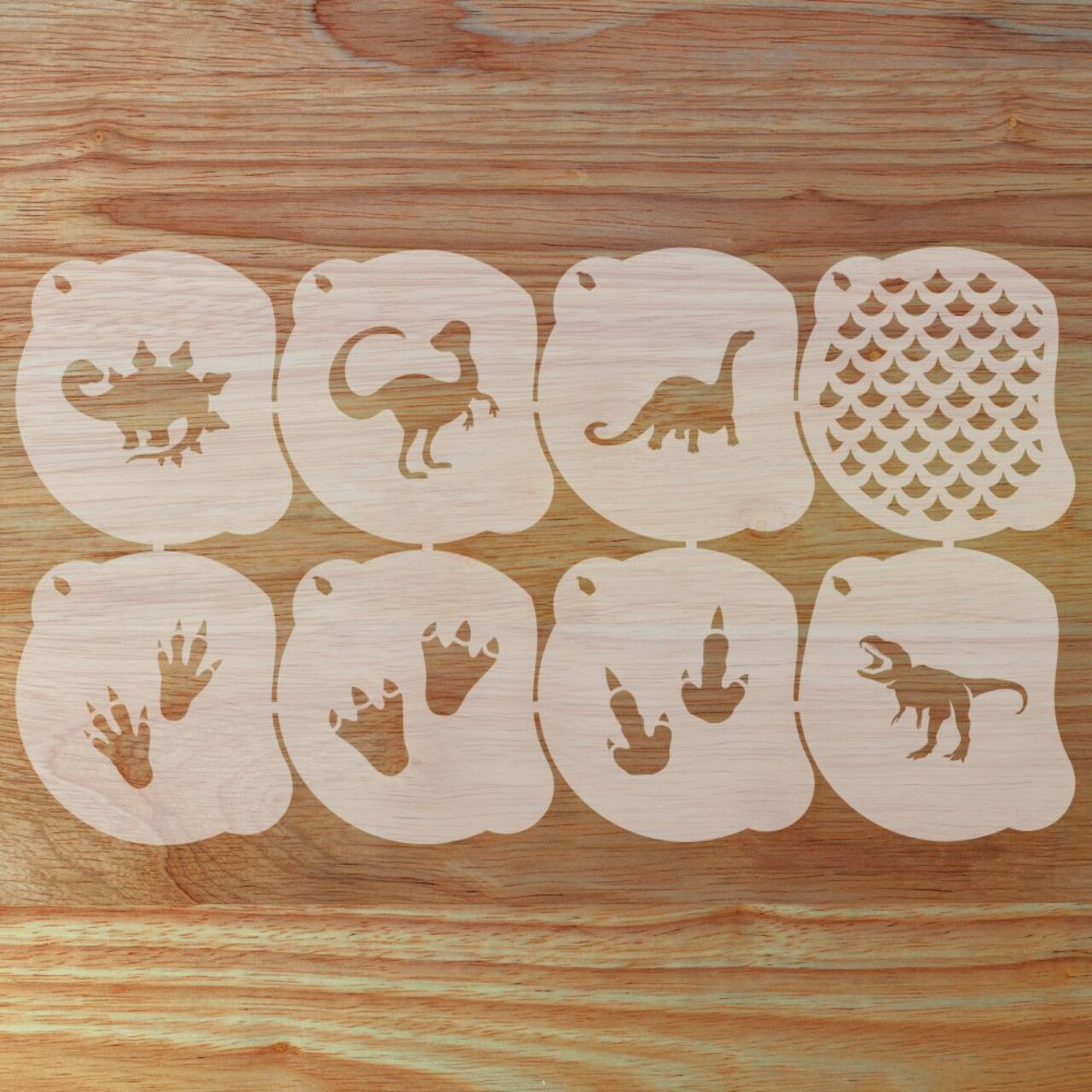 Dinosaur Face Painting Stencil Set | Perfect for Face Painting, Temporary Tattoos, Birthday Party | Designer Stencils |